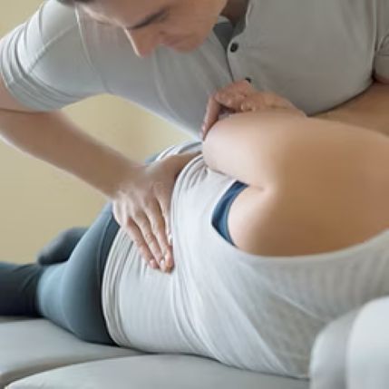 Chiropractic adjustment on their side