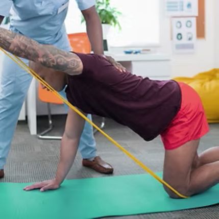 Therapeutic exercise with an exercise band